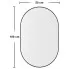 Wymairy metalowego lustra owalnego 100x50 cm Tios 3X