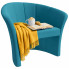 Turkusowy kubełkowy fotel wypoczynkowy - Hexar