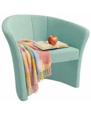 Miętowy tapicerowany fotel wypoczynkowy do salonu - Hexar w sklepie Edinos.pl