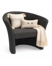 Grafitowy elegancki fotel do salonu - Hexar w sklepie Edinos.pl