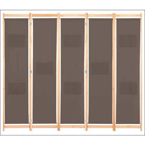 Parawan 5 panelowy Ifoter kolor brązowy