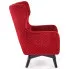 bordowy pikowany fotel Firmino