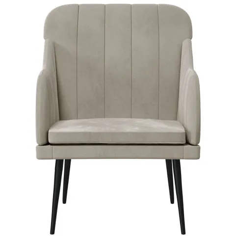 Nowoczesny tapicerowany fotel Romo jasnoszary