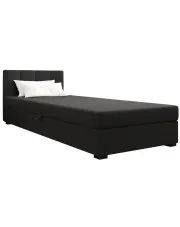 Ciemnoszary nowoczesny tapczan z zagłówkiem 80x195 cm - Eziena 3X w sklepie Edinos.pl