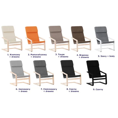 Dostępne kolory fotela Kolves