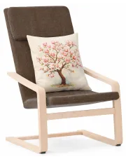 Brązowy tapicerowany fotel wypoczynkowy - Conga w sklepie Edinos.pl