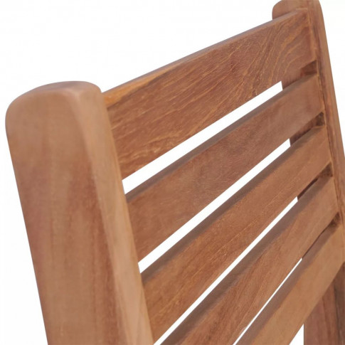 Oparcie krzesła z zestawu drewnianych mebli ogrodowych Malion