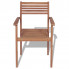 Przód krzesła z zestawu drewnianych mebli ogrodowych Malion