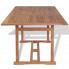 Bok stołu z zestawu drewnianych mebli ogrodowych Malion