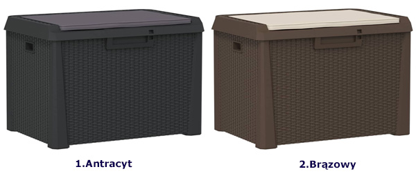 brazowa skrzynia z poduszką foxo 4X