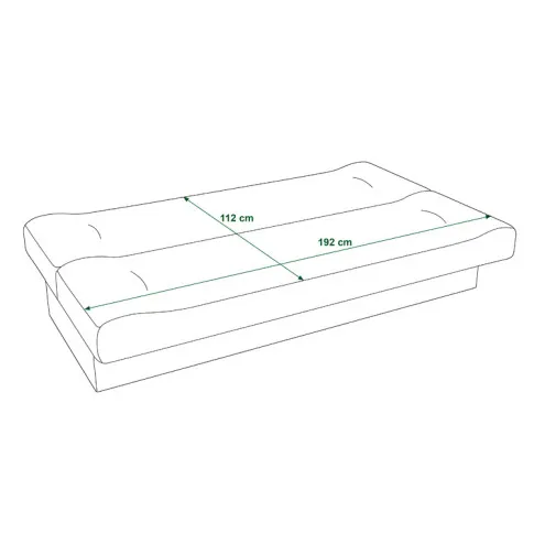 wymiary rozlozonej wersalki Riverxo