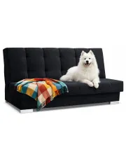 Czarna rozkładana wersalka z funkcją spania - Titi w sklepie Edinos.pl