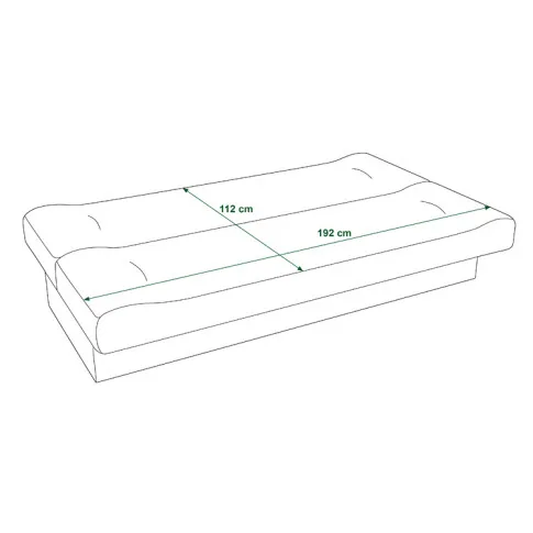 Wymiary wersalki rozłożonej Feragmo