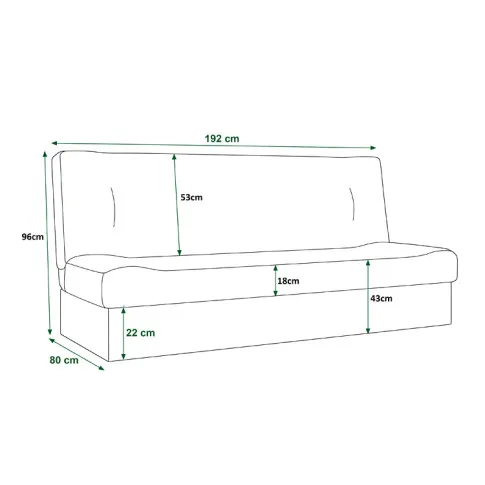 Wymiary wersalki Feragmo