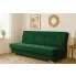 Ciemnozielona tapicerowana wersalka z funkcją spania   Koflox