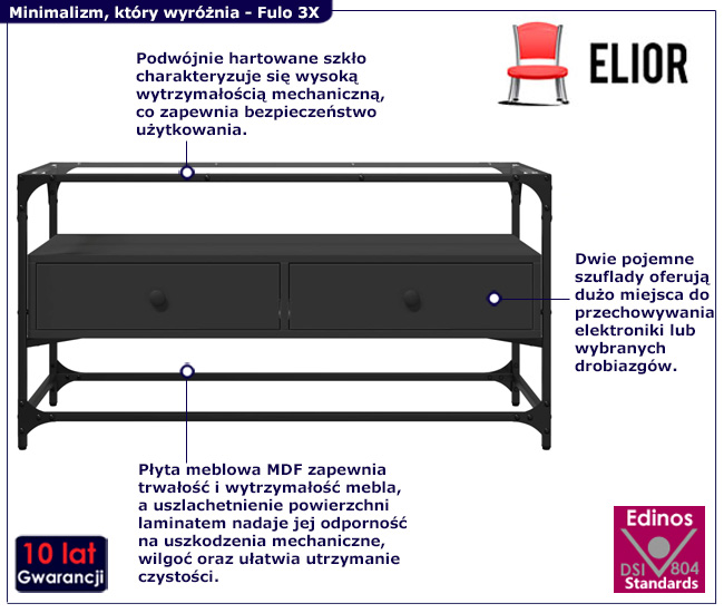 loftowa stolowa szafka RTV Fulo 3X