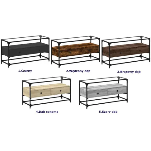 propozycje kolorystyczne szklanej szfaki RTV Fulo