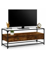 Minimalistyczna szafka pod TV przydymiony dąb - Gamer 3X w sklepie Edinos.pl