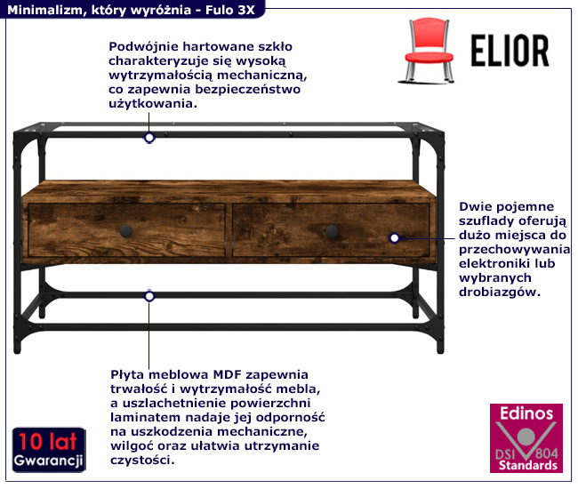 dębowa szafka pod Tv