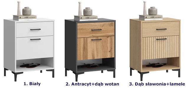 Nowoczesna szafka na obuwie do przedpokoju Erlos 6X antracyt+dąb wotan