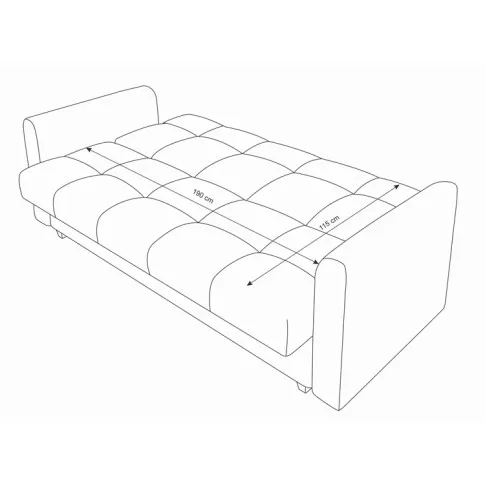 Wymiary rozłożonej kanapy Parella