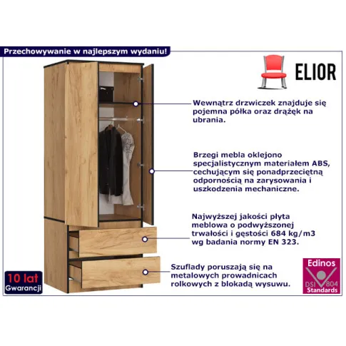 Szafa Oferos 3X dąb craft