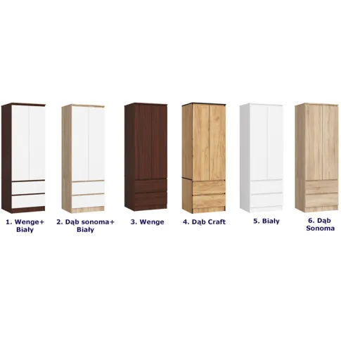 Warianty kolorystyczne szafy Oferos 3X