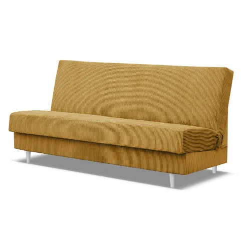 Żółta tapicerowana kanapa rozkładana Omnela