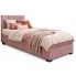 Różowy tapczan z zagłówkiem 100x195 cm - Lesi 5X