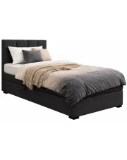 Ciemnoszary tapczan młodzieżowy 100x195 cm - Lesi 5X w sklepie Edinos.pl