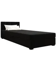Czarny tapczan jednoosobowy 120x195 cm - Eziena 7X w sklepie Edinos.pl