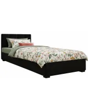 Czarny tapczan jednoosobowy 120x195 cm - Lesi 7X w sklepie Edinos.pl