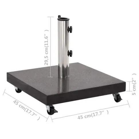 Wymiary podstawy Inerso 4X czarny