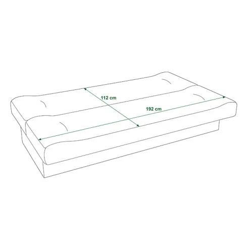 Wymiary rozłożonej wersalki Cersal