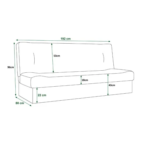 Wymiary wersalki Cersal