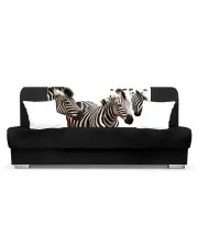 Czarno-biała wersalka z funkcją spania zebra - Cersal 12X w sklepie Edinos.pl