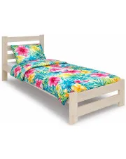 Drewniane jednoosobowe łóżko skandynawskie 80x200 - Lids 3X w sklepie Edinos.pl