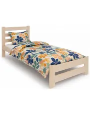 Drewniane jednoosobowe łóżko skandynawskie 90x200 - Lids 3X w sklepie Edinos.pl