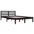 Szczegółowe zdjęcie nr 4 produktu Czarne sosnowe łóżko do sypialni 120x200 cm - Jaxo 4X