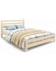 Małżeńskie łóżko w stylu skandynawskim 140x200 - Lids 3X w sklepie Edinos.pl