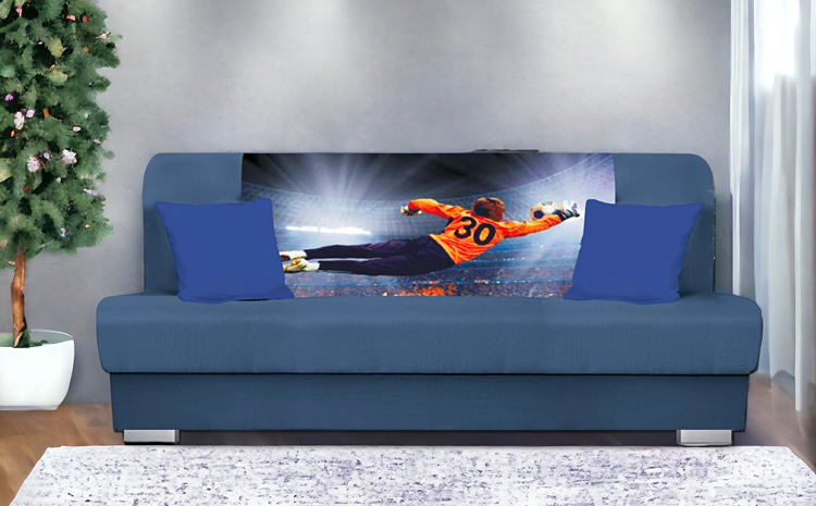 Ciemnoszara wersalka z bramkarzem Piovia 14X