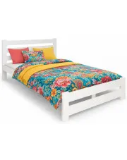 Białe sosnowe łóżko z zagłówkiem 160x200 - Lids 3X w sklepie Edinos.pl