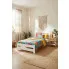 Sypialnia z białym łóżkiem sosnowym 160x200 Lids 3X