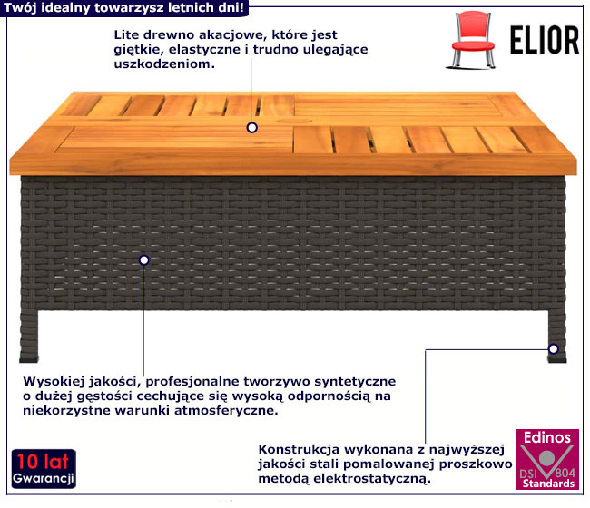Czarna osłona na podstawę parasola Supri