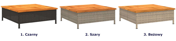 Kolory stolika pod parasol Supri