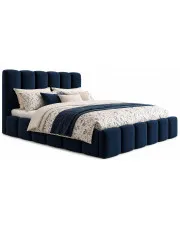 Tapicerowane łóżko z pikowanym zagłówkiem 140x200 Arman 3X - 36 kolorów w sklepie Edinos.pl