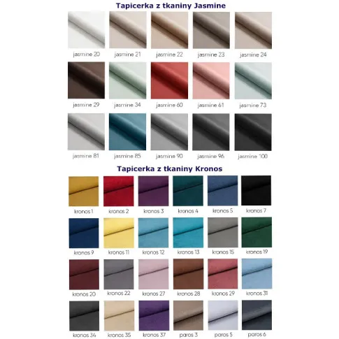 Wzornik tkanin do łóżka tapicerowanego Zofea 3X