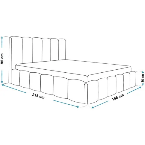 wymiary lozka tapicerowanego z zaglowkiem zofea 180x200