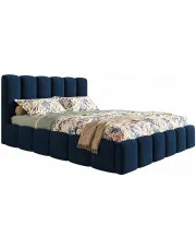 Welurowe łóżko tapicerowane z pojemnikiem 140x200 Arman 4X - 36 kolorów w sklepie Edinos.pl