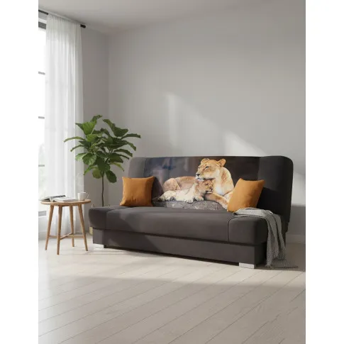 Ciemnoszara wersalka z motywem lwów   Piovia 25X